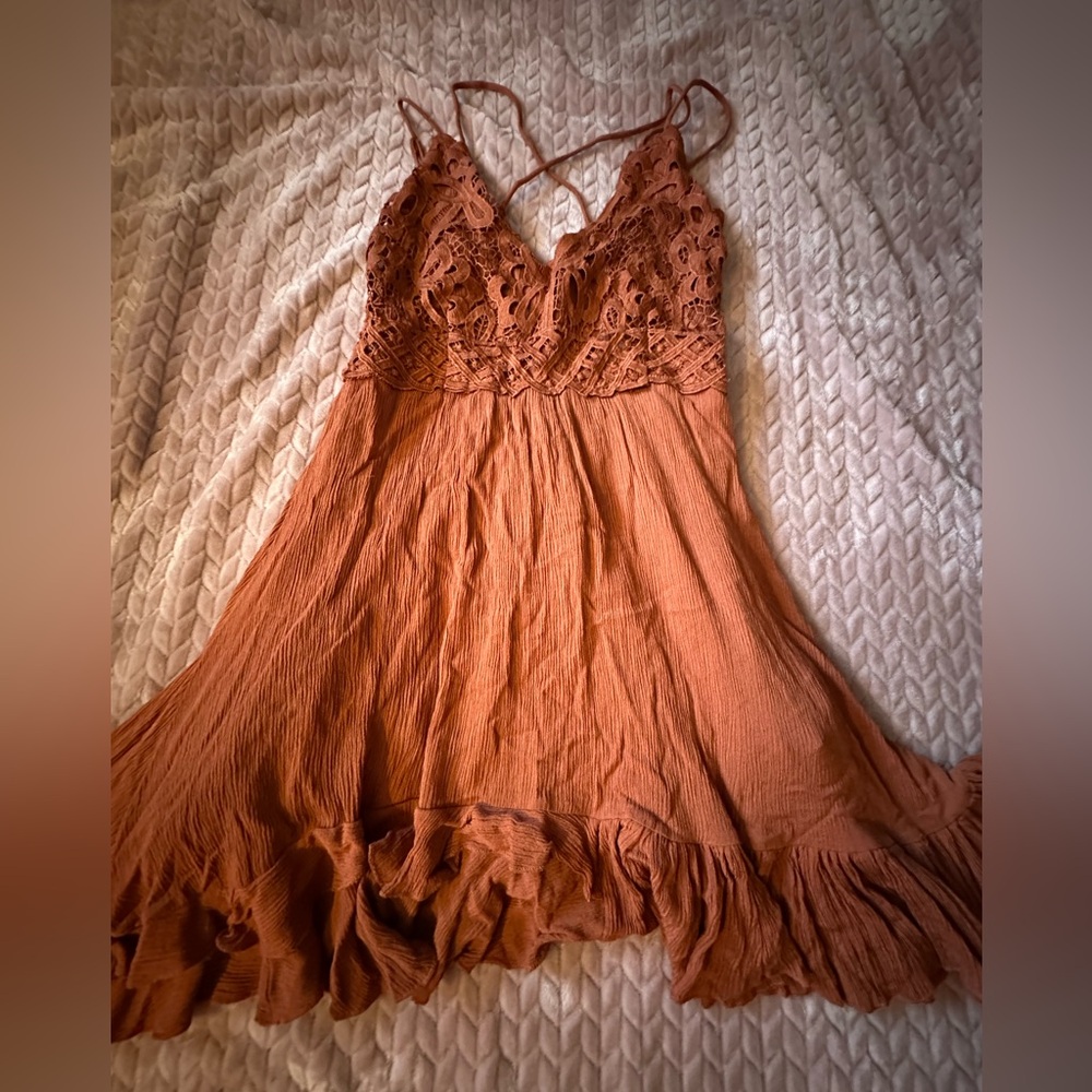 Rust flowy Dress